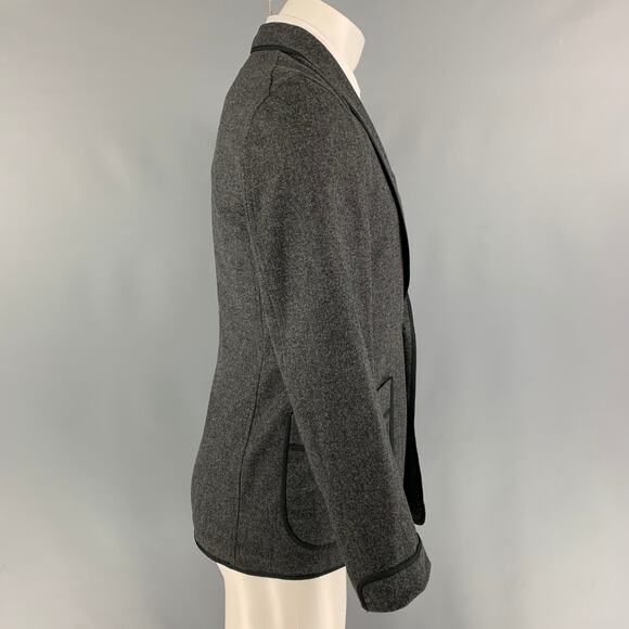 CAMOSHITA by UNITED ARROWS Size 34 Grey Heather Shawl Collar Sport Coat - Picture 2 of 6